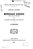 Auteurs Ha�tiens, Morceaux Choisis 1534741658 Book Cover