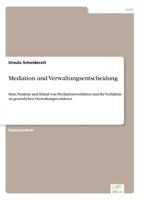 Mediation Und Verwaltungsentscheidung 3838692748 Book Cover