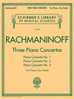 Piano Concertos Nos 1, 2 and 3 in Full Score: Rachmaninoff (Piano Concertos, 2 & 3) 1423489160 Book Cover