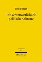 Die Verantwortlichkeit Politischer Akteure 3161498674 Book Cover