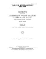 U.S.-U.K. extradition treaty 1675760144 Book Cover