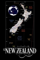 New Zealand: Map of New Zealand Notebook 1678718076 Book Cover