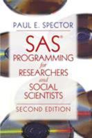 SAS Programming for Researchers and Social Scientists 0761922687 Book Cover