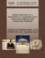 Rainier Nat Park Co v. Henneford U.S. Supreme Court Transcript of Record with Supporting Pleadings 1270274228 Book Cover