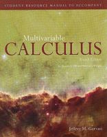 Multivariable Calculus: Student Resource Manual 0763791415 Book Cover