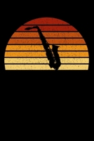 Saxophonist Notebook: Vintage Sunset Saxophone 6 x 9 (A5) Graph Paper Squared Journal Gift For Saxophonists And Saxophone Players (108 Pages) 167347506X Book Cover