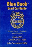 Kelley Blue Book Used Car Guide: Consumer Edition 1989-2003 Models 1883392519 Book Cover