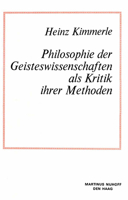 Philosophie der Geisteswissenschaften als Kritik Ihrer Methoden 9400997493 Book Cover