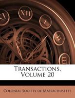 Transactions, Volume 20 1286166365 Book Cover