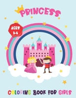 PRINCESS COLORING BOOK FOR KIDS AGES 3-6: Cute, unique coloring pages,a great gift for your daughter B08NF1PJ8J Book Cover