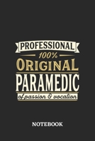 Professional Original Paramedic Notebook of Passion and Vocation: 6x9 inches - 110 graph paper, quad ruled, squared, grid paper pages - Perfect Office Job Utility - Gift, Present Idea 1696731240 Book Cover