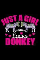 Just a Girl Who Loves DONKEY: Cool DONKEY Journal Notebook - Gifts Idea for DONKEY Lovers Notebook for Men & Women. 1660942748 Book Cover