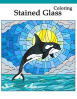 Stained Glass Coloring: Art Nouveau Coloring Book Large Print 1979027749 Book Cover