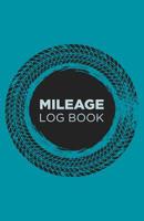 Mileage log book: Notebook and tracker: Keep a record of your vehicle miles for bookkeeping, business, expenses: Blue and white tire pattern design 1096383098 Book Cover