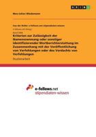 Kriterien Zur Zulässigkeit Der Namensnennung Oder Sonstiger Identifizierender Wortberichterstattung Im Zusammenhang Mit Der Veröffentlichung Von ... Verdachts Von Verfehlungen (German Edition) 3668869243 Book Cover