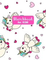 Sketchbook for Kids: Unicorn Large Sketch Book for Drawing, Writing, Painting, Sketching, Doodling and Activity Book- Birthday and Christmas Gift Ideas for Kids, Girls, Boys, Teens and Women - Lilly D 1655697234 Book Cover