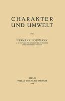 Charakter Und Umwelt 3642898637 Book Cover