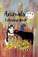 Animals Coloring Book: Book of Easy Coloring Pages of Animal for Boys & Girls, Little Kids, Preschool and Kindergarten B08XL9QHWD Book Cover