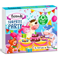 Friends Surprise Party Pop-up Story Book (Board Book) 9376897080 Book Cover