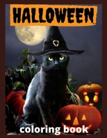 halloween coloring book: Halloween Coloring Book for Adults and kids: 50+ spooky coloring pages filled with monsters, witches, pumpkin, haunted house ... Ultimate halloween gift for adults and kids. B08L3XBZZN Book Cover