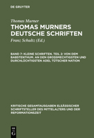 Kleine Schriften (Prosaschriften Gegen Die Reformation): 2 3110002841 Book Cover