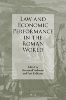 Law and Economic Performance in the Roman World 9004525122 Book Cover