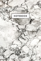 Notebook: Grey Marble - Notizbuch in moderner Marmor Optik ca. DIN A5 (6x9''), liniert, 108 Seiten, Grauer Marmor f�r Notizen, Termine und Skizzen - Ideal als Organizer, Kalender, Semesterplaner, Jour 1706226098 Book Cover