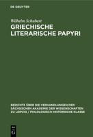 Griechische Literarische Papyri 3112482352 Book Cover