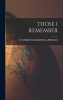 Those I Remember 1016790287 Book Cover