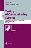 Testing of Communicating Systems 3540212191 Book Cover