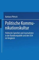 Politische Kommunikationskultur 3531137085 Book Cover