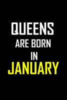 Queens are Born in JANUARY: 6 X 9 Blank Lined journal Gifts Idea - Birthday Gift for Women Notebook / NotebooGift - Soft Cover, Matte Finish 1674044356 Book Cover