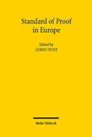 Standard of Proof in Europe 3161570200 Book Cover