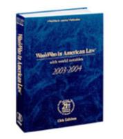 Who's Who in American Law 0837935113 Book Cover
