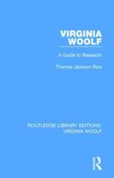 Virginia Woolf: A Guide to Research (Routledge Library Editions: Virginia Woolf) (Volume 2) 1138476013 Book Cover