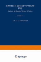 Studies in the History of the Law of Nations 9401756805 Book Cover