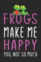 Frogs Make Me Happy You, Not So Much: Frogs lover gift Journal; Notebook for Writing and Journaling; Diary, Daily Planner, Achieve Goals; Gift idea; 120 pages 1679269577 Book Cover