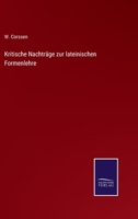 Kritische Nachtrage Zur Lateinischen Formenlehre 3741130109 Book Cover