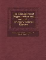 Top Management Organization and control B0006D8FI0 Book Cover