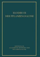 Allgemeine Methoden Der Pflanzenanalyse 3709123305 Book Cover