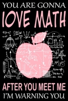 You are gonna love math after you meet me I'm warning you: Journal with Lined and Blank Pages for Funny Teacher Appreciation Gifts. A year of happy thoughts, inspirational quotes, and reflections for  169279485X Book Cover