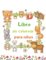 Libro de colorear para ni�os: Lindo animal, perro, gato, elefante, conejo, osos, ni�os Libros para colorear Edad 2-4 1710281790 Book Cover