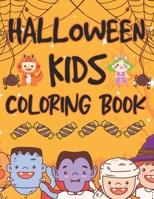 Halloween Kids Coloring Book: Witches, Ghost,Pumpkins, Haunted Houses, Bats and more for Ages 4-7 B08HTP4QK1 Book Cover