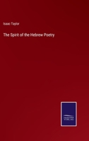 The Spirit of the Hebrew Poetry 333728096X Book Cover