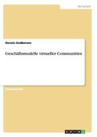 Gesch�ftsmodelle virtueller Communities 3638666034 Book Cover