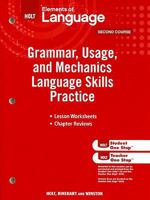 Elements of Language: Grammar Usage and Mechanics Language Skills Practice Grade 8 0030994152 Book Cover