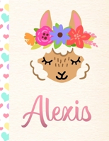 Alexis: 2020. Personalized Weekly Llama Planner For Girls. 8.5x11 Week Per Page 2020 Planner/Diary With Pink Name 1671266021 Book Cover