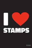 I Love Stamps: Notebook - Notizbuch - 15,2x22,9cm - liniert - Geschenk 107950785X Book Cover