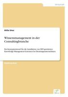 Wissensmanagement in Der Consultingbranche 3838612507 Book Cover