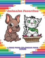 Animales Favoritos - Libro para colorear para niñas: Este Adorable Libro Para Colorear Está Lleno De Una Gran Variedad De Animales Para Colorear: Anim B08GPW49CQ Book Cover